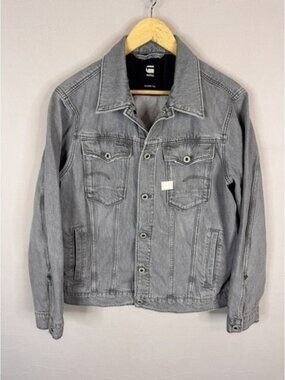 G-Star Raw Arc 3D Jacket Mens Large Grey Denim Trucker D20086-D109-D126